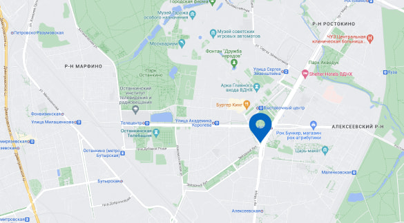 Карта с местонахождением компании.